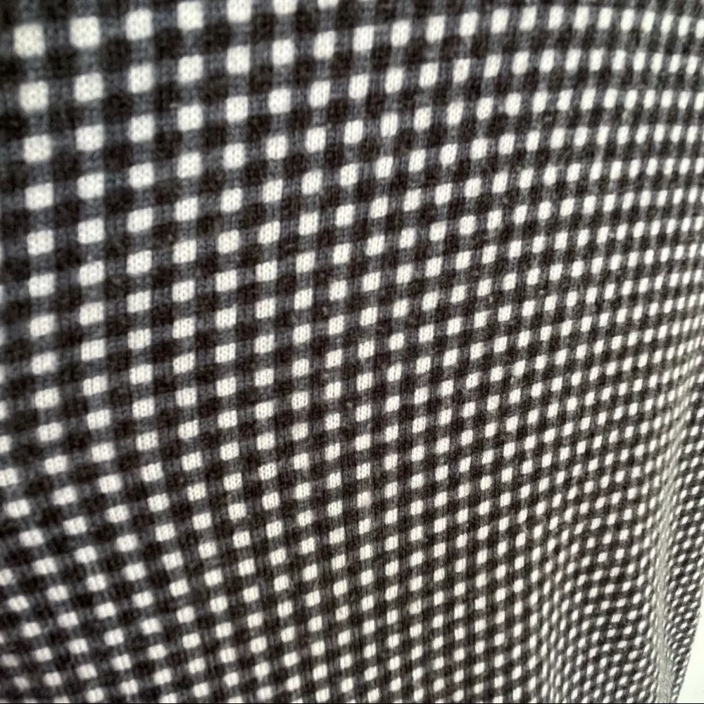 Duffield Lane Micro Gingham Cashmere Blend Sweater S
